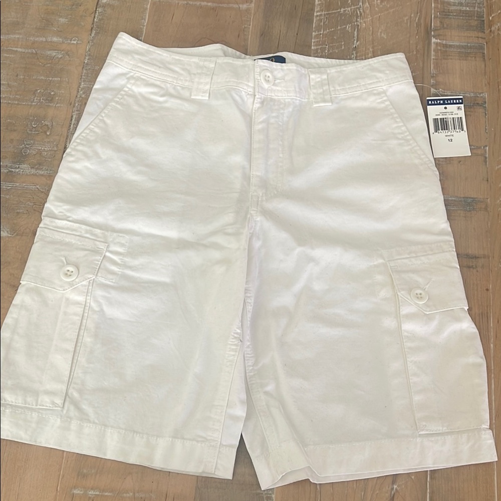 Polo Ralph Lauren Kids White Cargo Shorts